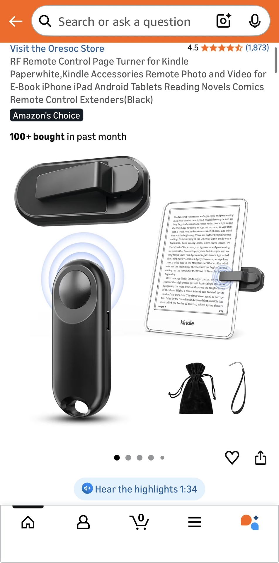 Kindle Page Turner Remote Control