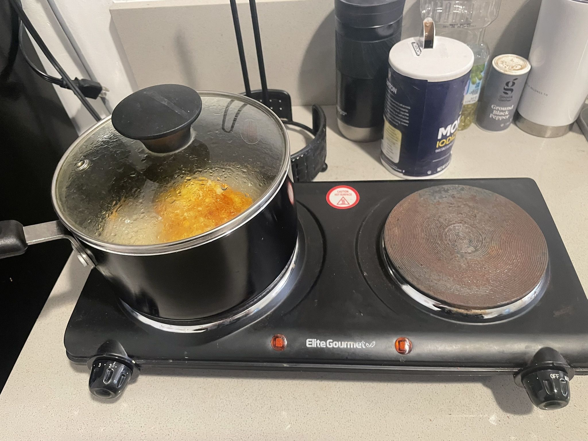 Elite Gourmet Double Burner 1500W Electric Hot Plate 