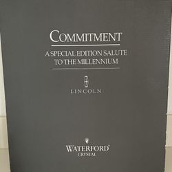 Waterford Crystal A Special Edition Salute To The Millennium Lincoln Toasting Flutes