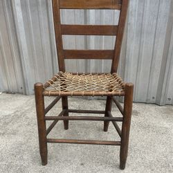 Antique ladder back side chair
