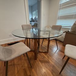 CB2 Silverado Round Dining Table
