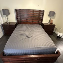 Queen Bed frame and Night stands 