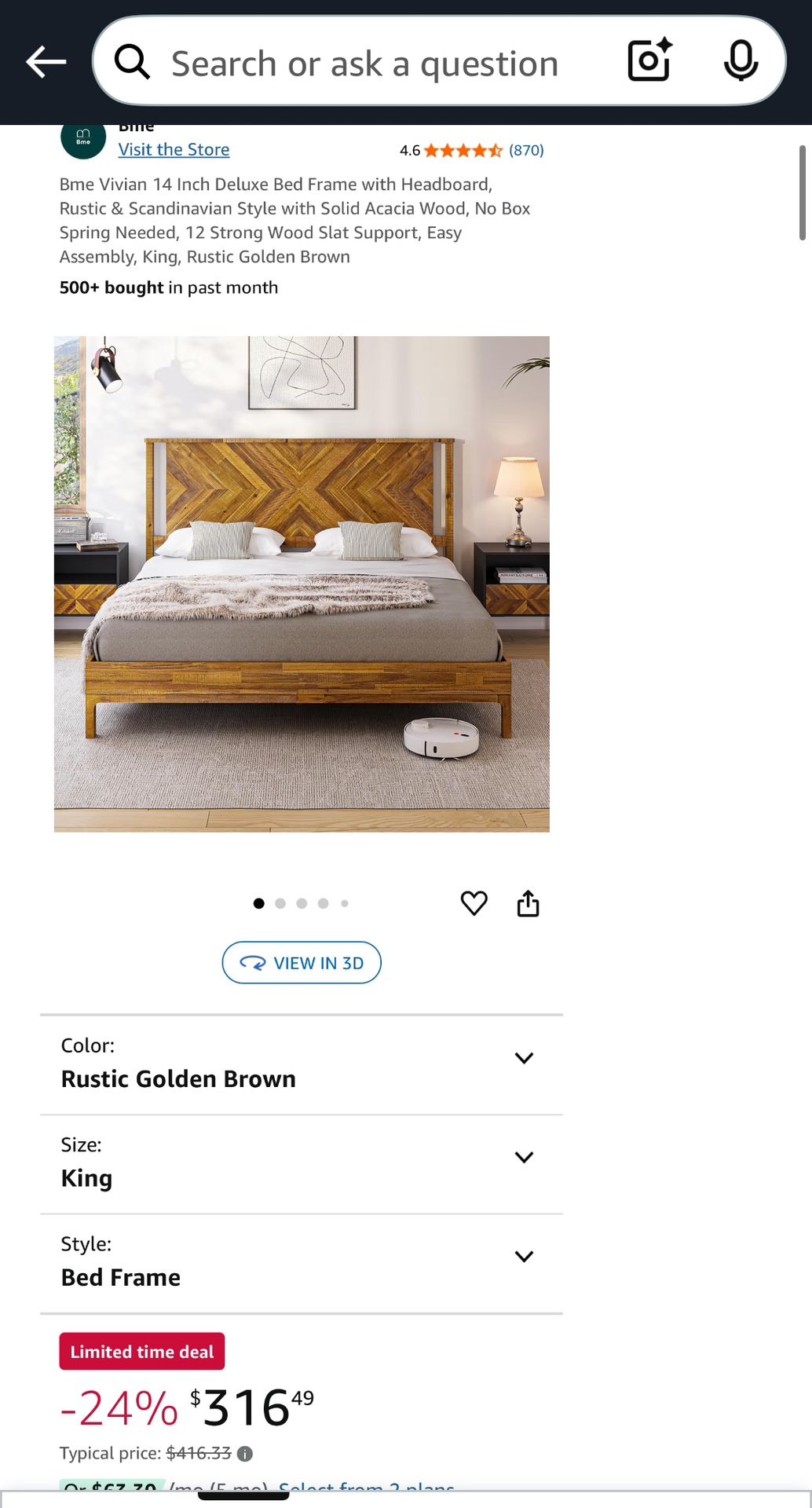 King Size Bed frame
