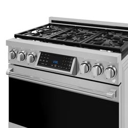 36 Inch Professional Gas Range with Tilt Panel Touch Control in Stainless Steel | Gordon Ramsay Series