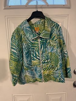 Women’s tropical theme jacket, Ruby Rd brand size 16