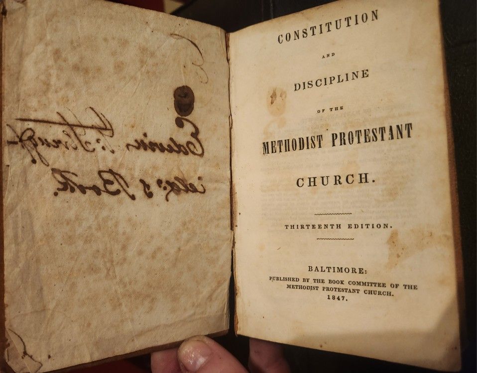 1847 Constitution and Discipline of the Methodist Protestant Church