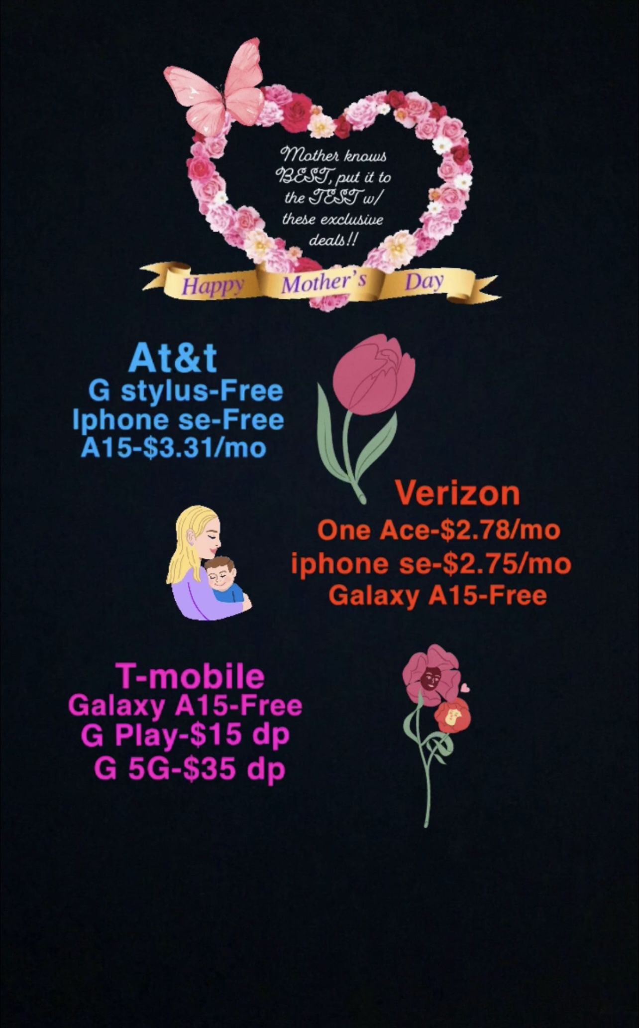 T-Mobile Verizon AT&T 