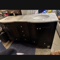 60 inch Marble Top High End Bathroom Vanity