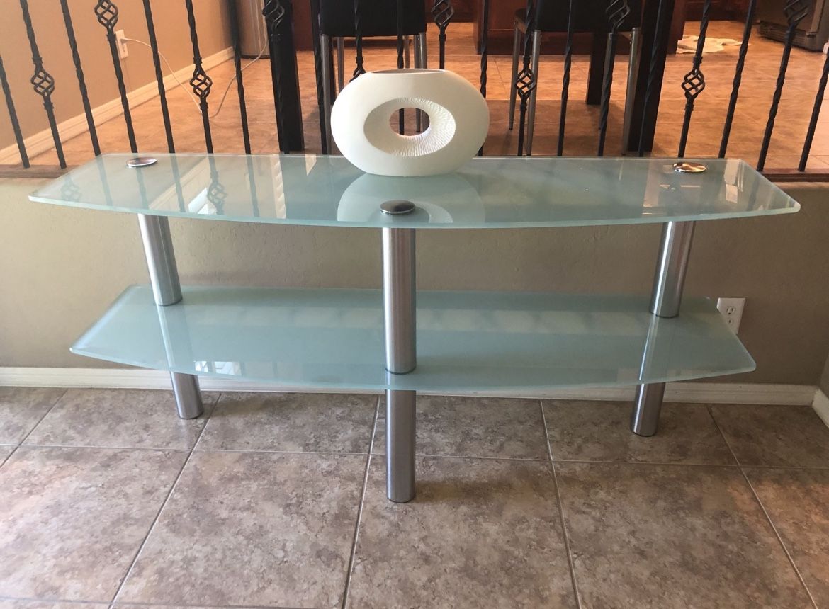 Contemporary Designer Frosted Tempered Glass Shelf