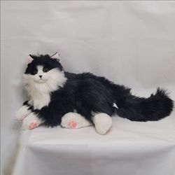 Interactive Companion Chongker Cat Weighted Handmade Realistic Long Haired Plush Toy Companion Pet