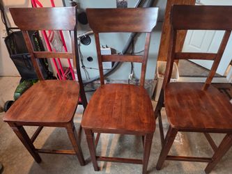 Wood dining table and chairs set