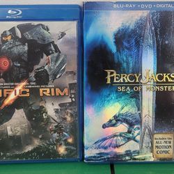 Percy Jackson: Sea of Monsters (Blu-ray/DVD, 2013, 2-Disc Set) + Pacific Rim
