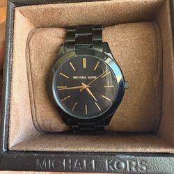 Michael Kors Black and Gold Watch