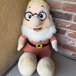 Disney Store Doc Jumbo Large Plush Snow White Seven Dwarfs 27"
