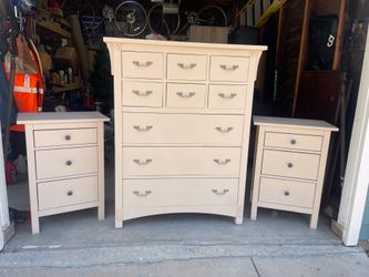 Wooden Dresser and Nightstands