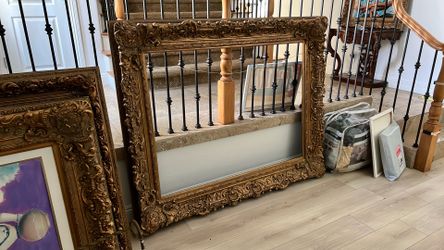 Antique picture frame large size for wall hanging artwork, portraits etc