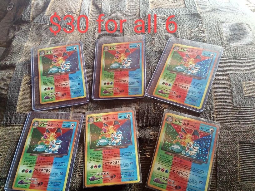 $30 For All 6 Pokemon Replica Cards