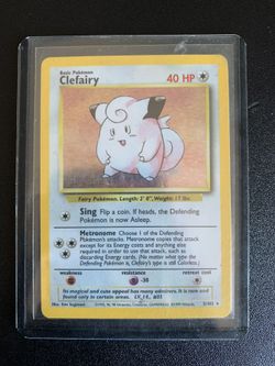 Clefairy holo 5/102 1999 Pokémon Card