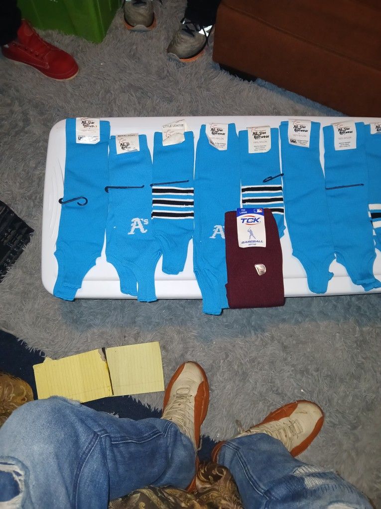 AllStar Knitwear Baseball/Softball Stirrup Socks  New Lot Of 9
