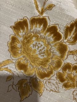 Custom Velvet Floral Curtains NEW (2 Panels)