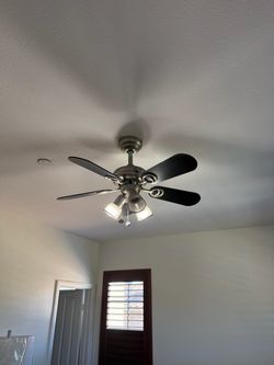 Three ceiling fans with lights