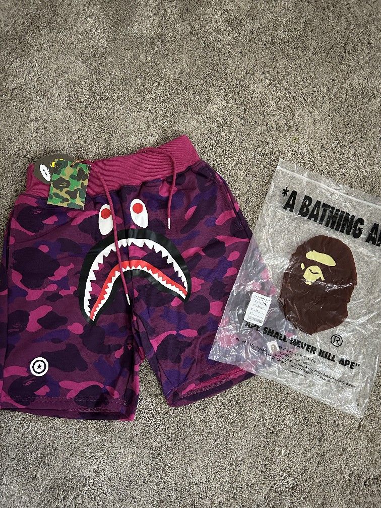 Bape Shorts Purple Camo