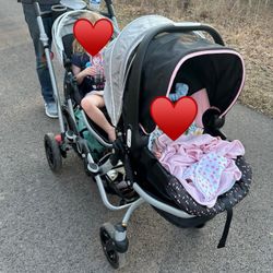 Dream On Me Tandem/Double Stroller