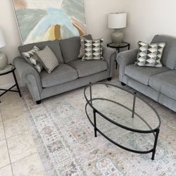 Glass Coffee table And 2 End Tables 