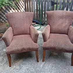 Pair of Fully Upholstered Armchairs