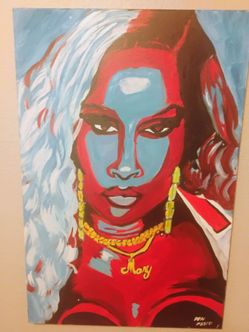 Original Acrylic Portrait Painting on Canvas