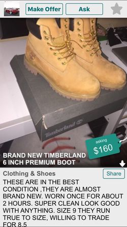BRAND NEW TIMBERLAND 6 INCH PREMIUM BOOT