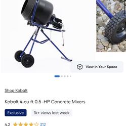 4 Cu Ft Concrete Mixer 