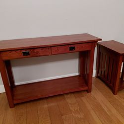 Sofa table and end table set