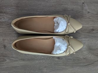 Leather Nude ballet flats by Quince, Size 7 (6.5 ok too), $72 retail