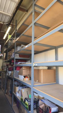 Steel Warehouse Shelving And Baseboards