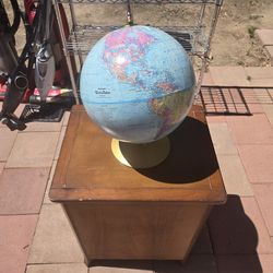 Vintage World Globe on Stand Desk Decor Geographic Atlas Rotating Earth Map Classroom Supplies