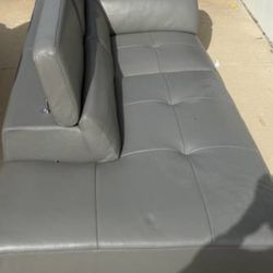 Grey Leather Sofa