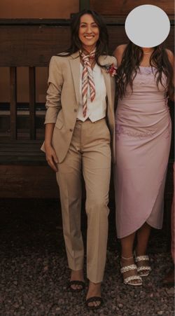 Men’s Wearhouse Egara Slim Fit Suit – 3 Piece – Light Tan/Beige