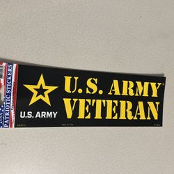 Military U.S Army veteran Sticker Can Be Placed On Bumper Or Car 