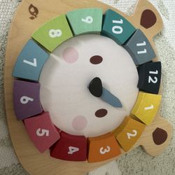 Tender Leaf Toys - 12 Pcs Bear Colors Clock, Early Learning Time, Educational Learning Clock Toy