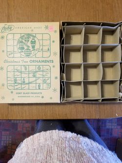Vintage Colby glass ornament box