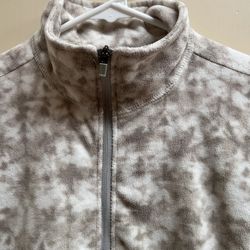 Eddie Bauer Womens Fleece 1/4 Zip Cream/beige Size S