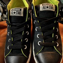 CONVERSE/CHUCK TAYLORS:  Black/Green 5.5M/7.5F $50 OBO