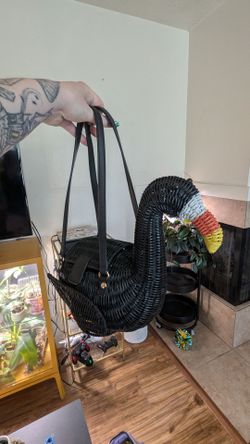 Wicker Darling Spooky Halloween Flamingo Handbag
