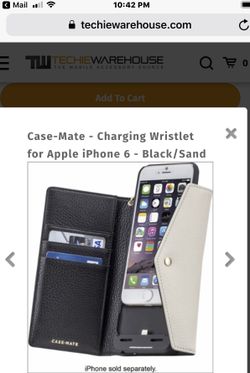 Case mate leather wristlet/charger for iPhone 6