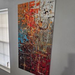 $30 Art Abstract painting decor 24x48-CHEAP