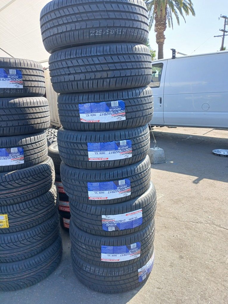 4 New Tires Installed/ 4 Llantas Nuevas Instaladas 225/50/17 Atlander Tires