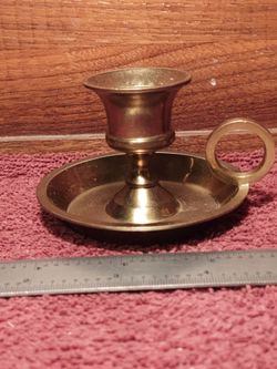 Brass Chamber Candlestick Holder