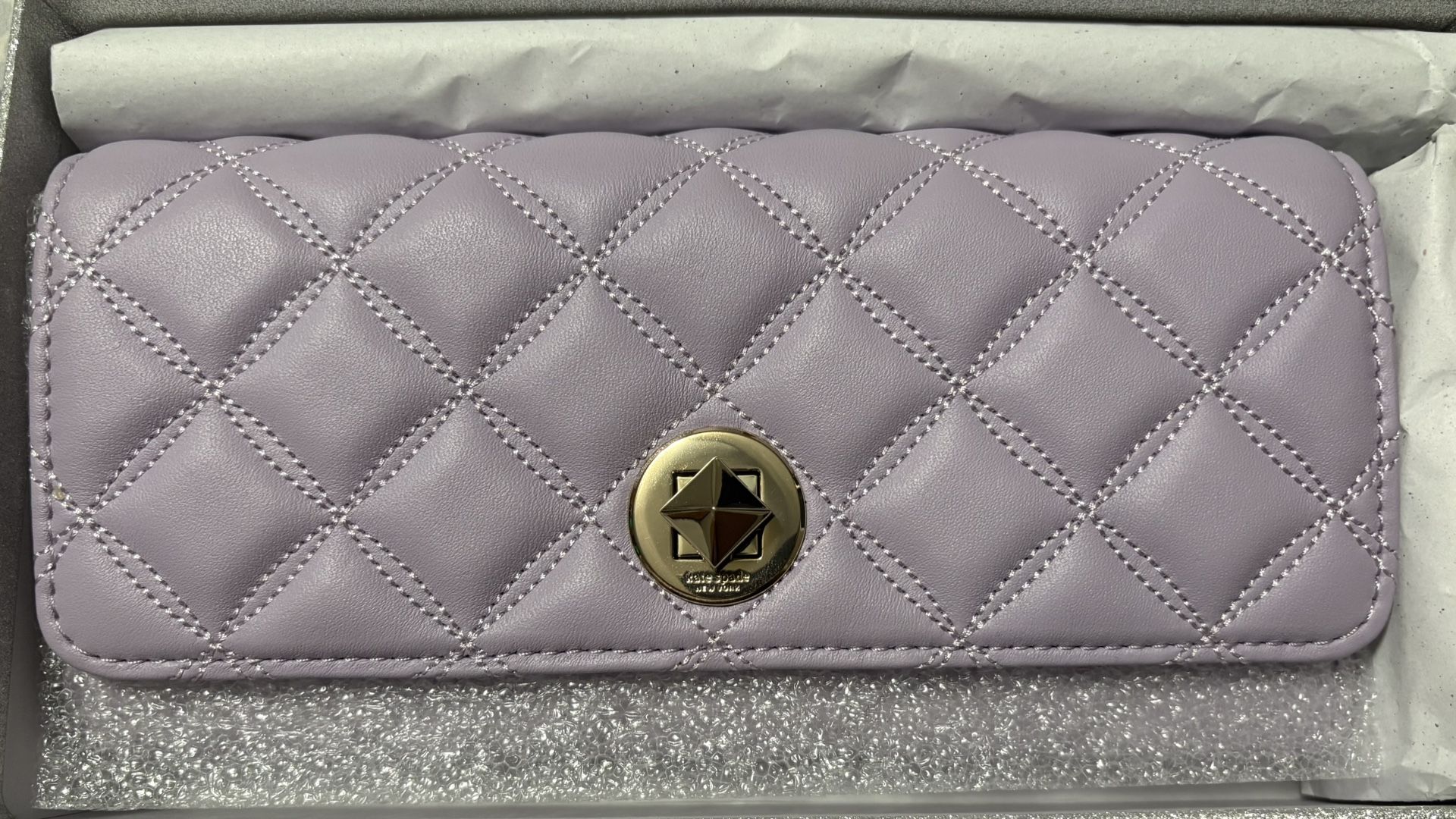 Kate Spade Quilted Leather Turnlock Wallet