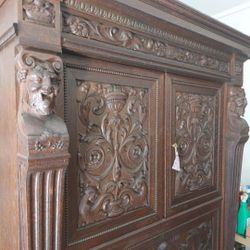 Antique white Oak secretaries desk